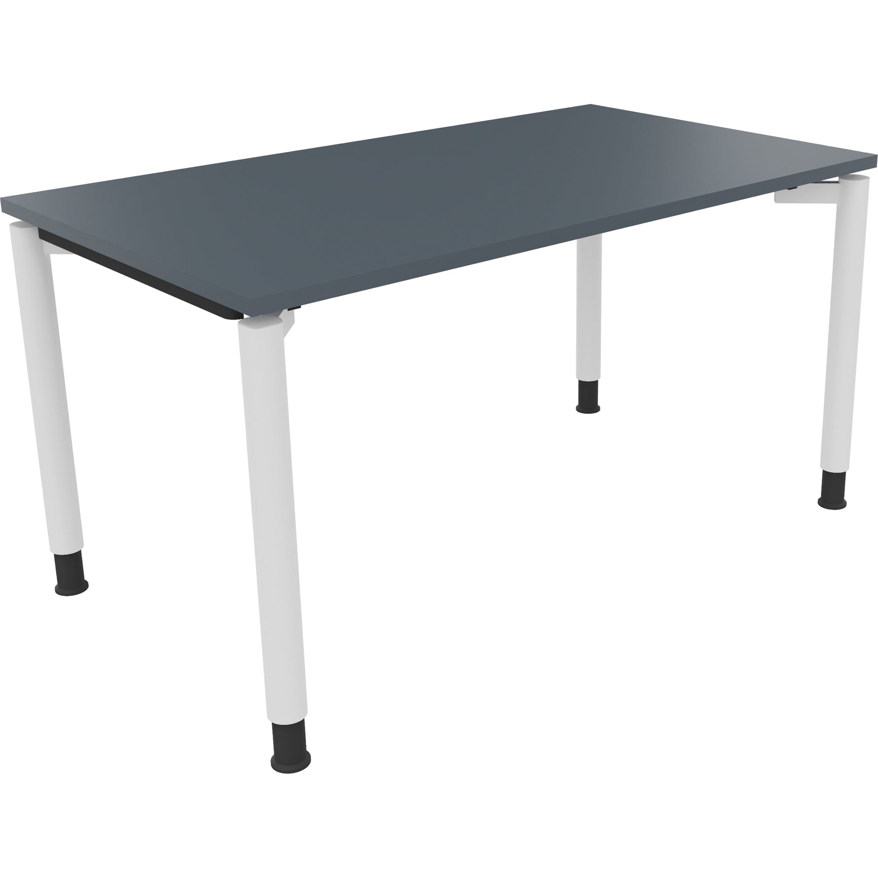 Neutralware Schreibtisch all in one 1.400 x 680-820 x 800 mm (B x H x T) Vierfuß Rundrohr Lavagraul