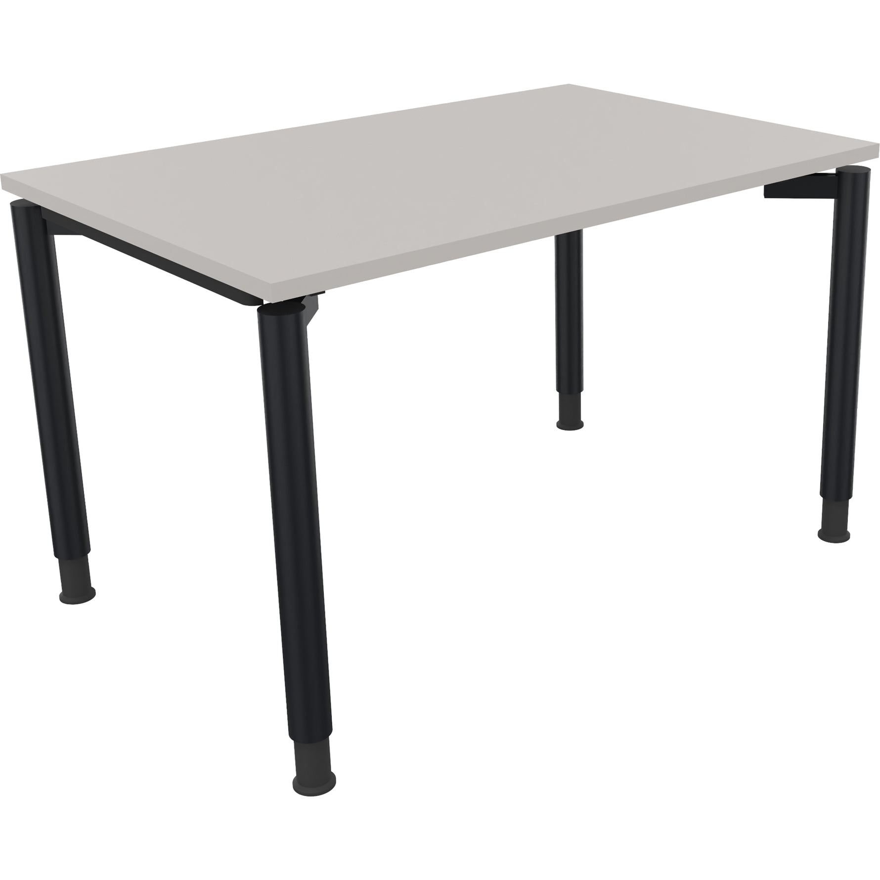 Neutralware Schreibtisch all in one 1.200 x 680-820 x 800 mm (B x H x T) Vierfuß Rundrohr lichtgrau