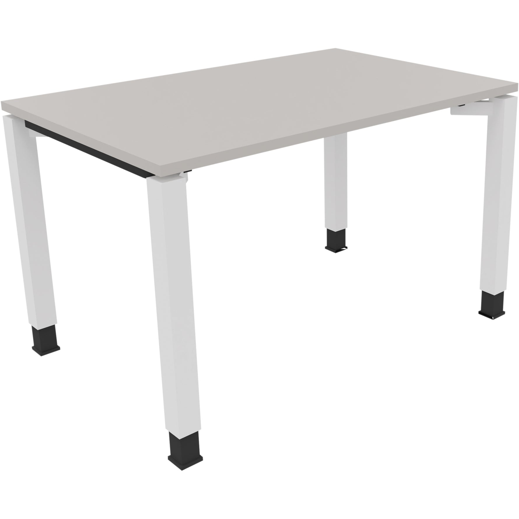 Neutralware Schreibtisch all in one 1.200 x 680-820 x 800 mm (B x H x T) Vierfuß Quadratrohr lichtgrau – Produktbild 3