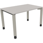 Neutralware Schreibtisch all in one 1.200 x 680-820 x 800 mm (B x H x T) Vierfuß Quadratrohr lichtgrau – Produktbild 2