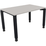 Neutralware Schreibtisch all in one 1.200 x 680-820 x 800 mm (B x H x T) Vierfuß Quadratrohr lichtgrau
