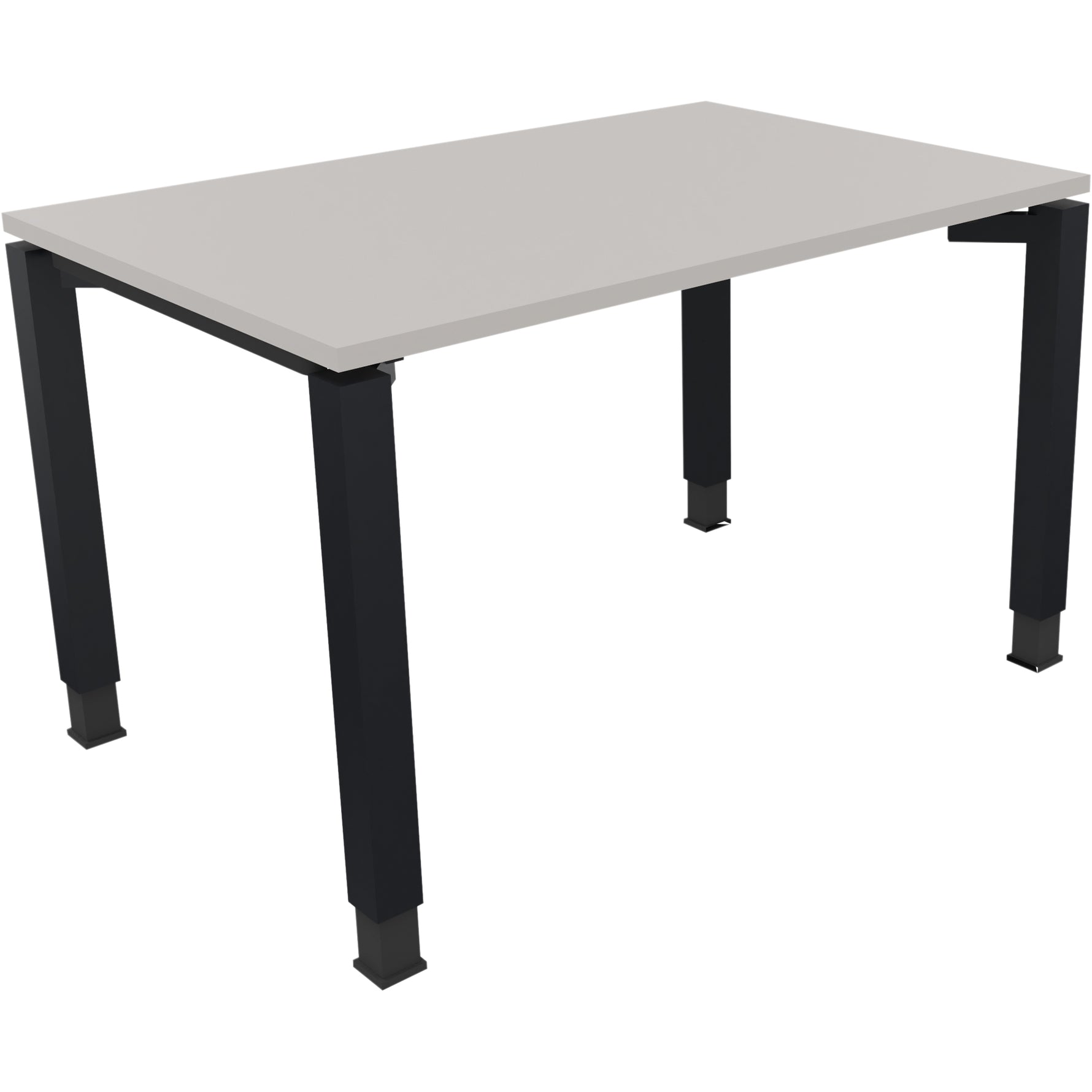 Neutralware Schreibtisch all in one 1.200 x 680-820 x 800 mm (B x H x T) Vierfuß Quadratrohr lichtgrau