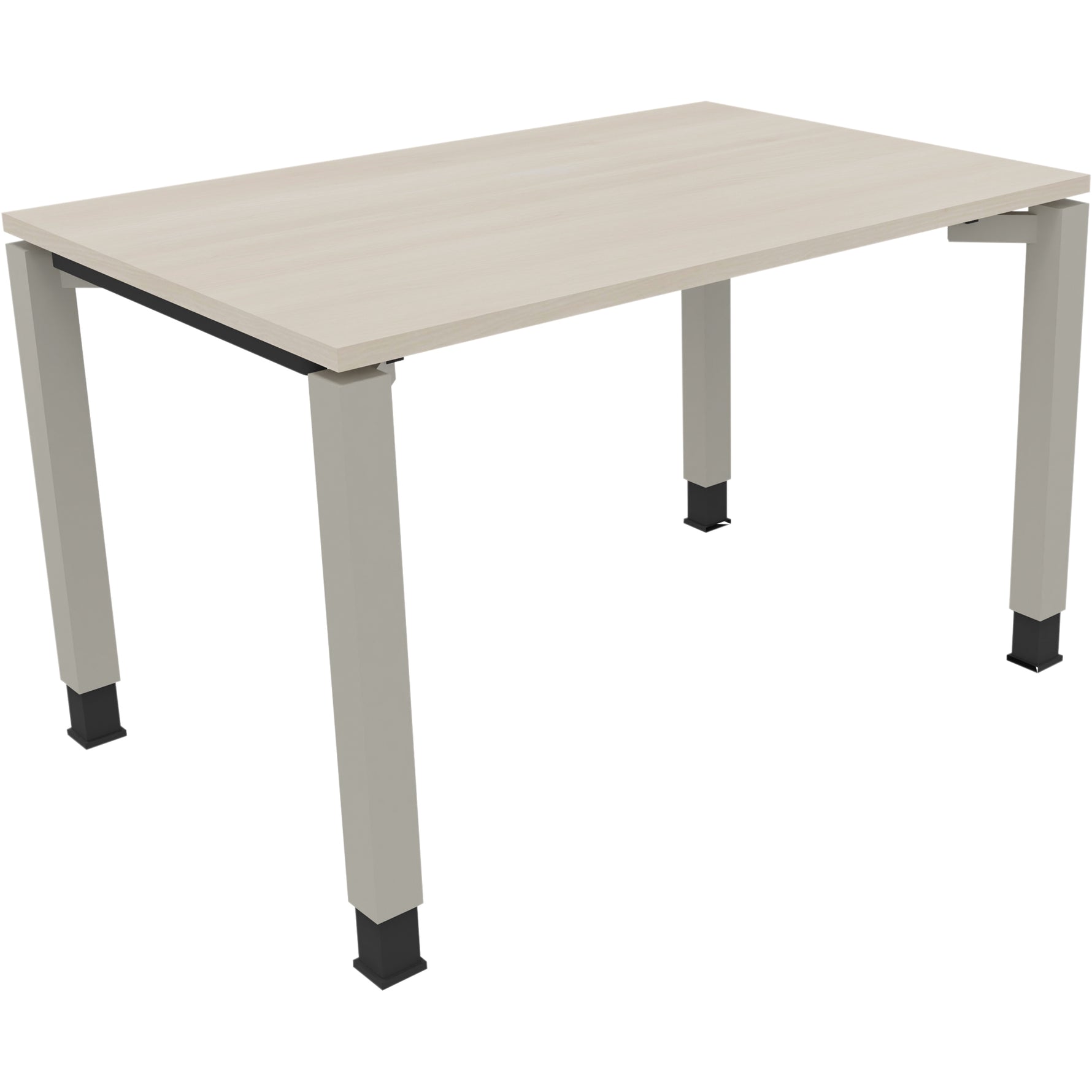 Neutralware Schreibtisch all in one 1.200 x 680-820 x 800 mm (B x H x T) Vierfuß Quadratrohr akazie hell – Produktbild 2