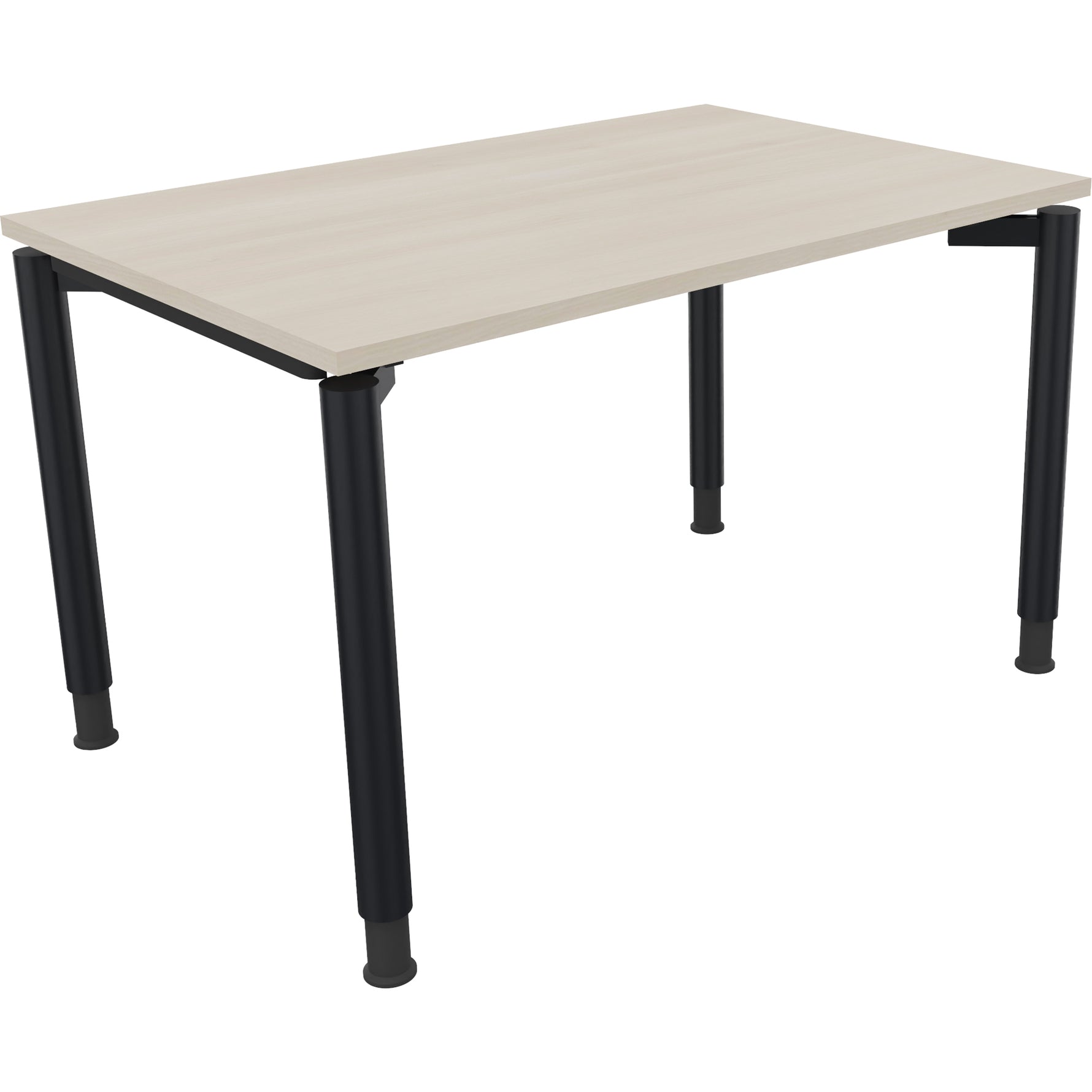 Neutralware Schreibtisch all in one 1.200 x 680-820 x 800 mm (B x H x T) Vierfuß Rundrohr akazie hell