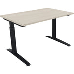 Neutralware Schreibtisch all in one 1.200 x 650-850 x 800 mm (B x H x T) Flachkufe Quadratrohr akazie hell