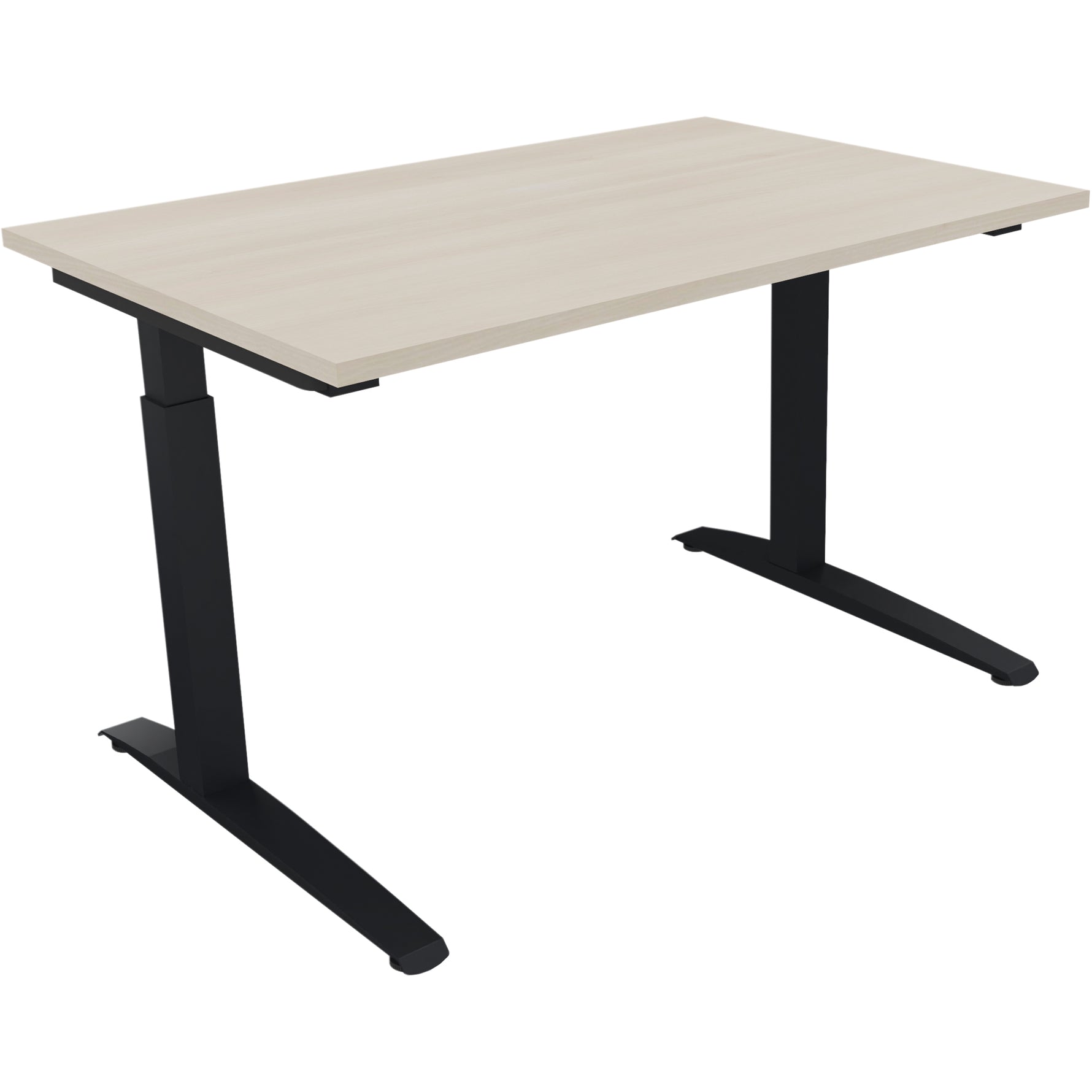 Neutralware Schreibtisch all in one 1.200 x 650-850 x 800 mm (B x H x T) Flachkufe Quadratrohr akazie hell