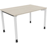 Neutralware Schreibtisch all in one 1.200 x 680-820 x 800 mm (B x H x T) Vierfuß Rundrohr akazie hell – Produktbild 3