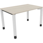 Neutralware Schreibtisch all in one 1.200 x 680-820 x 800 mm (B x H x T) Vierfuß Quadratrohr akazie hell – Produktbild 3