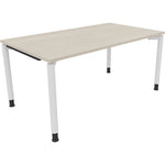 Neutralware Schreibtisch all in one 1.600 x 680-820 x 900 mm (B x H x T) Vierfuß Rundrohr akazie hell – Produktbild 3