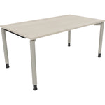 Neutralware Schreibtisch all in one 1.600 x 680-820 x 900 mm (B x H x T) Vierfuß Rundrohr akazie hell – Produktbild 2