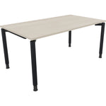 Neutralware Schreibtisch all in one 1.600 x 680-820 x 900 mm (B x H x T) Vierfuß Rundrohr akazie hell