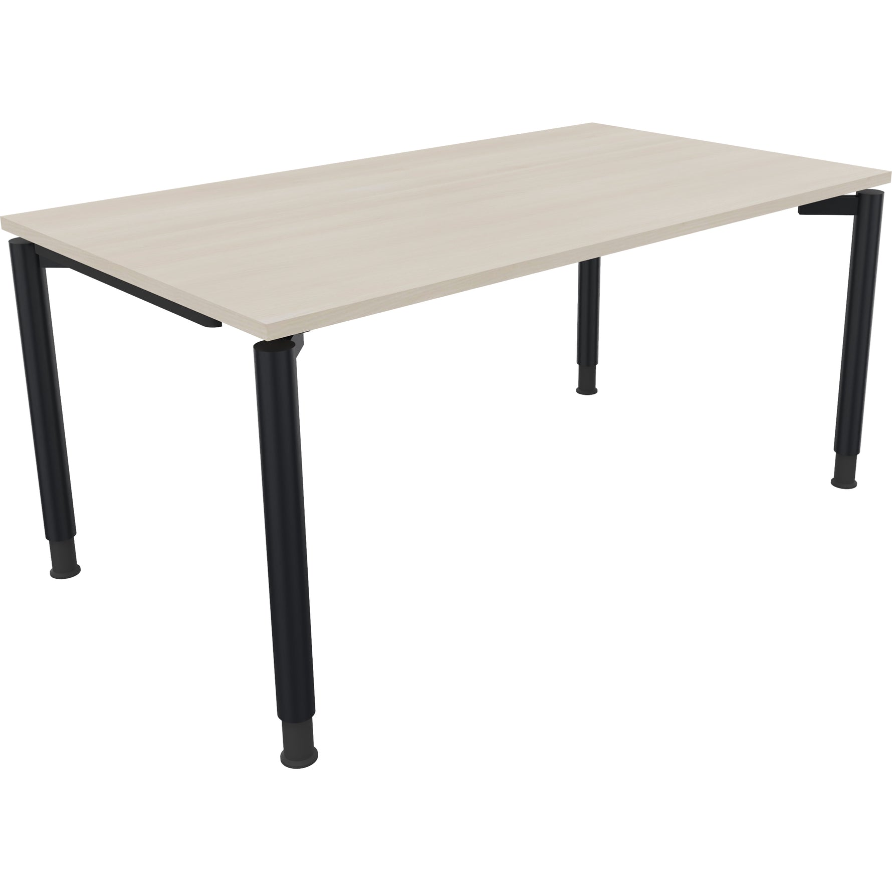 Neutralware Schreibtisch all in one 1.600 x 680-820 x 900 mm (B x H x T) Vierfuß Rundrohr akazie hell