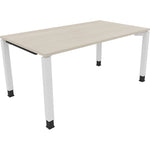 Neutralware Schreibtisch all in one 1.600 x 680-820 x 900 mm (B x H x T) Vierfuß Quadratrohr akazie hell – Produktbild 3
