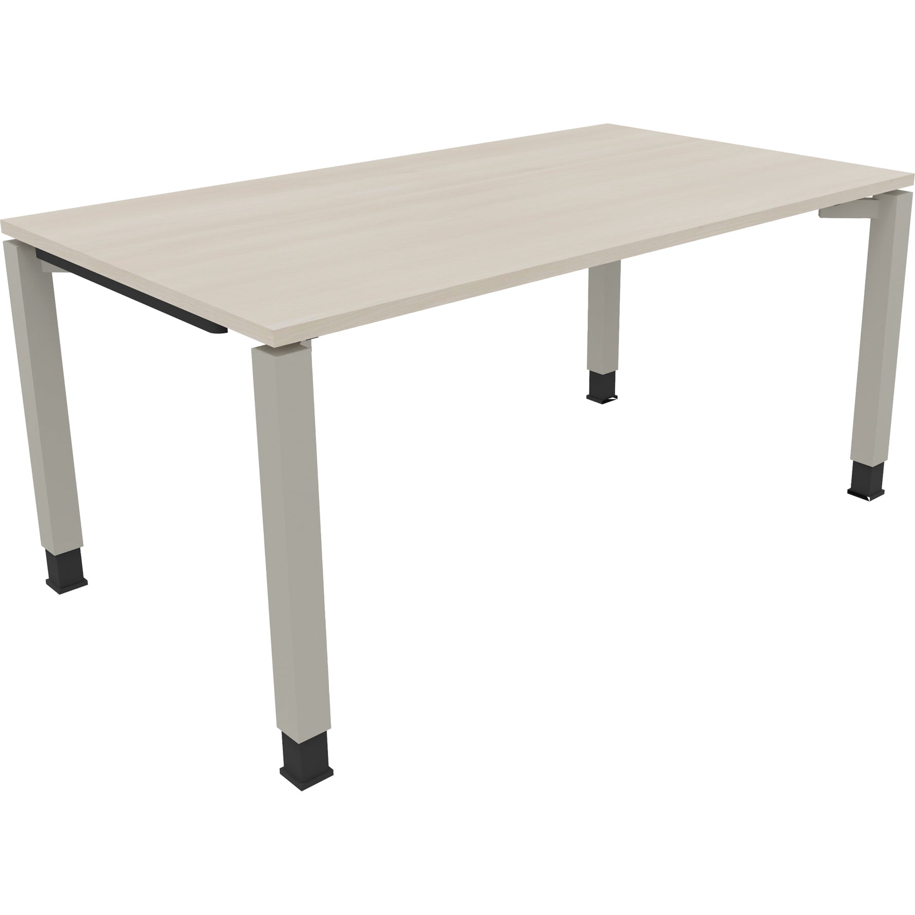 Neutralware Schreibtisch all in one 1.600 x 680-820 x 900 mm (B x H x T) Vierfuß Quadratrohr akazie hell – Produktbild 2