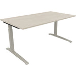 Neutralware Schreibtisch all in one 1.600 x 650-850 x 900 mm (B x H x T) Flachkufe Quadratrohr akazie hell