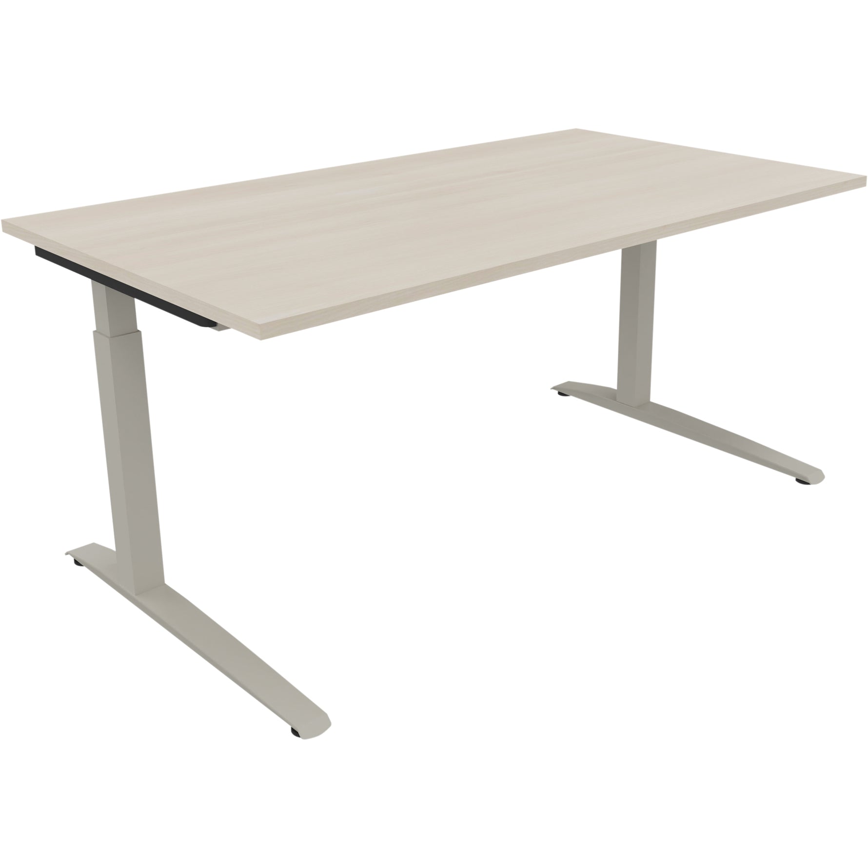 Neutralware Schreibtisch all in one 1.600 x 650-850 x 900 mm (B x H x T) Flachkufe Quadratrohr akazie hell