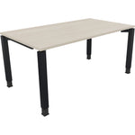 Neutralware Schreibtisch all in one 1.600 x 680-820 x 900 mm (B x H x T) Vierfuß Quadratrohr akazie hell