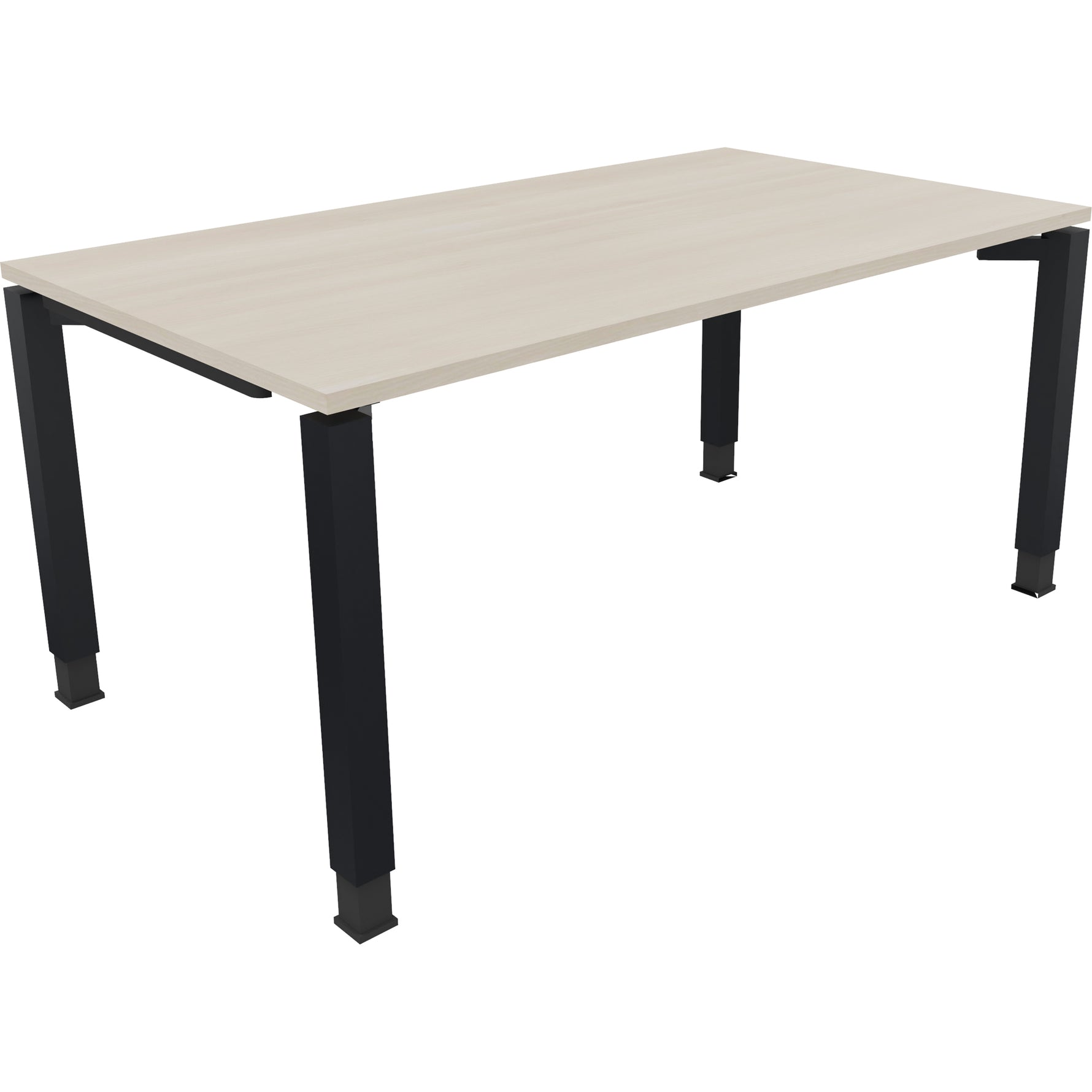 Neutralware Schreibtisch all in one 1.600 x 680-820 x 900 mm (B x H x T) Vierfuß Quadratrohr akazie hell