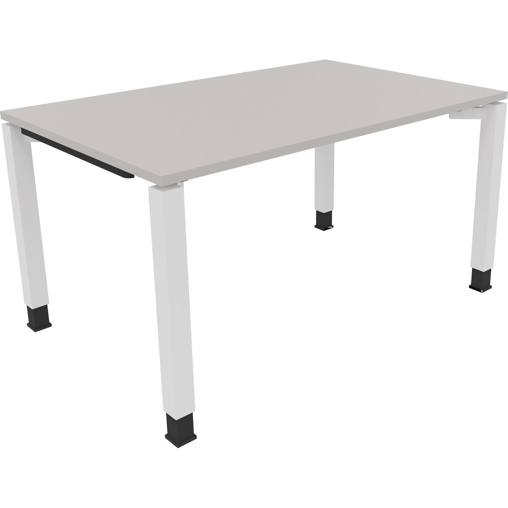 Neutralware Schreibtisch all in one 1.400 x 680-820 x 900 mm (B x H x T) Vierfuß Quadratrohr lichtgrau – Produktbild 3