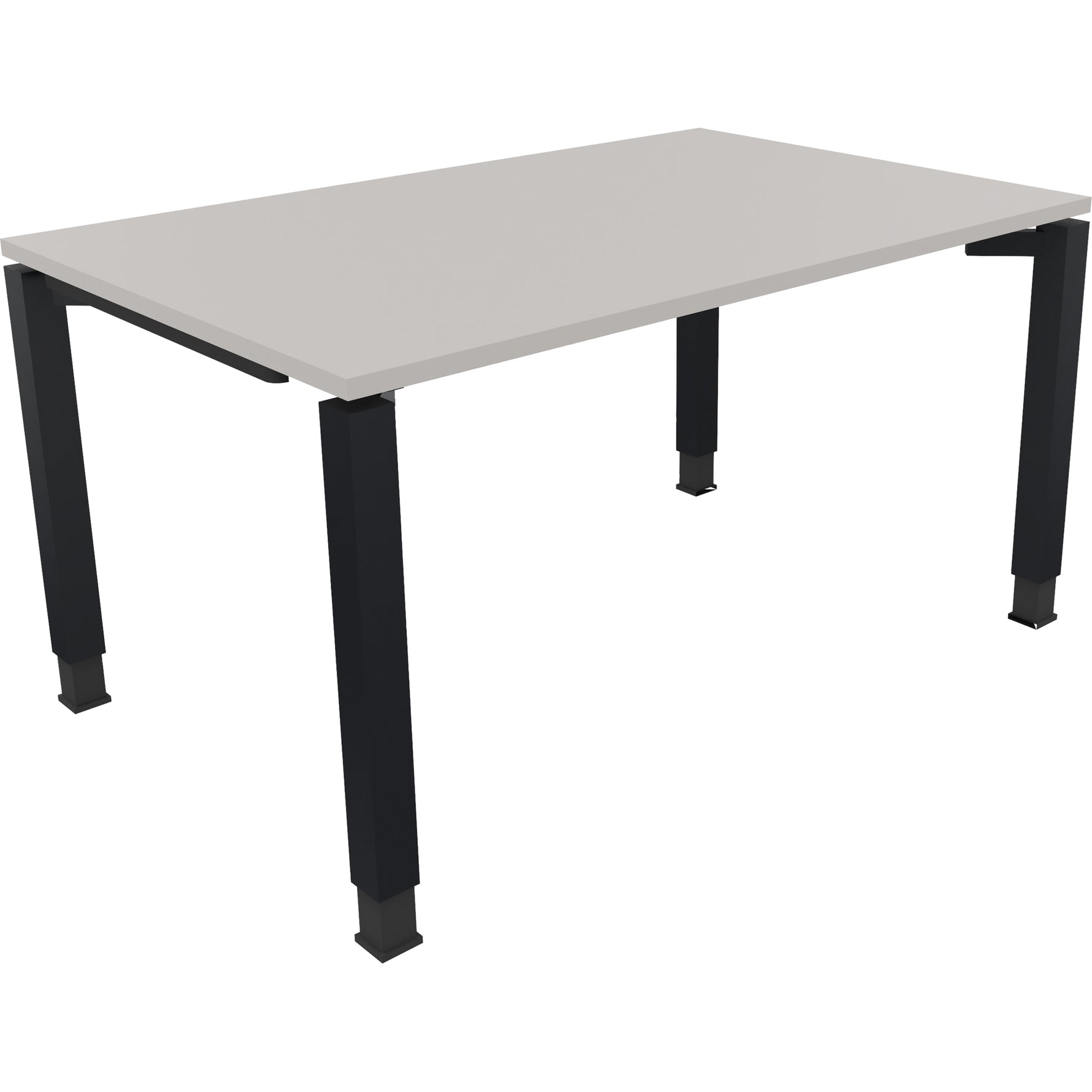 Neutralware Schreibtisch all in one 1.400 x 680-820 x 900 mm (B x H x T) Vierfuß Quadratrohr lichtgrau