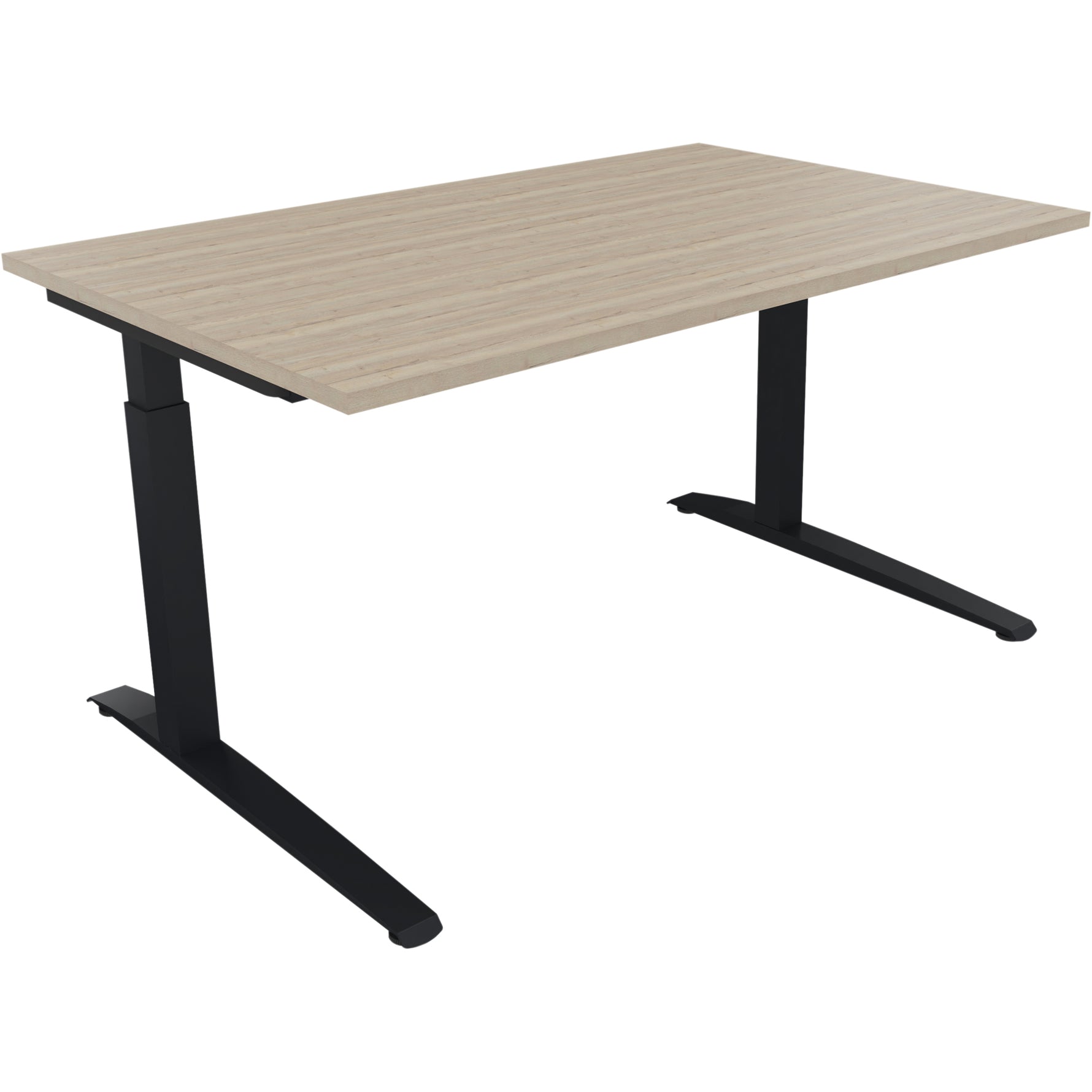 Neutralware Schreibtisch all in one 1.400 x 650-850 x 900 mm (B x H x T) Flachkufe Quadratrohr eiche natur