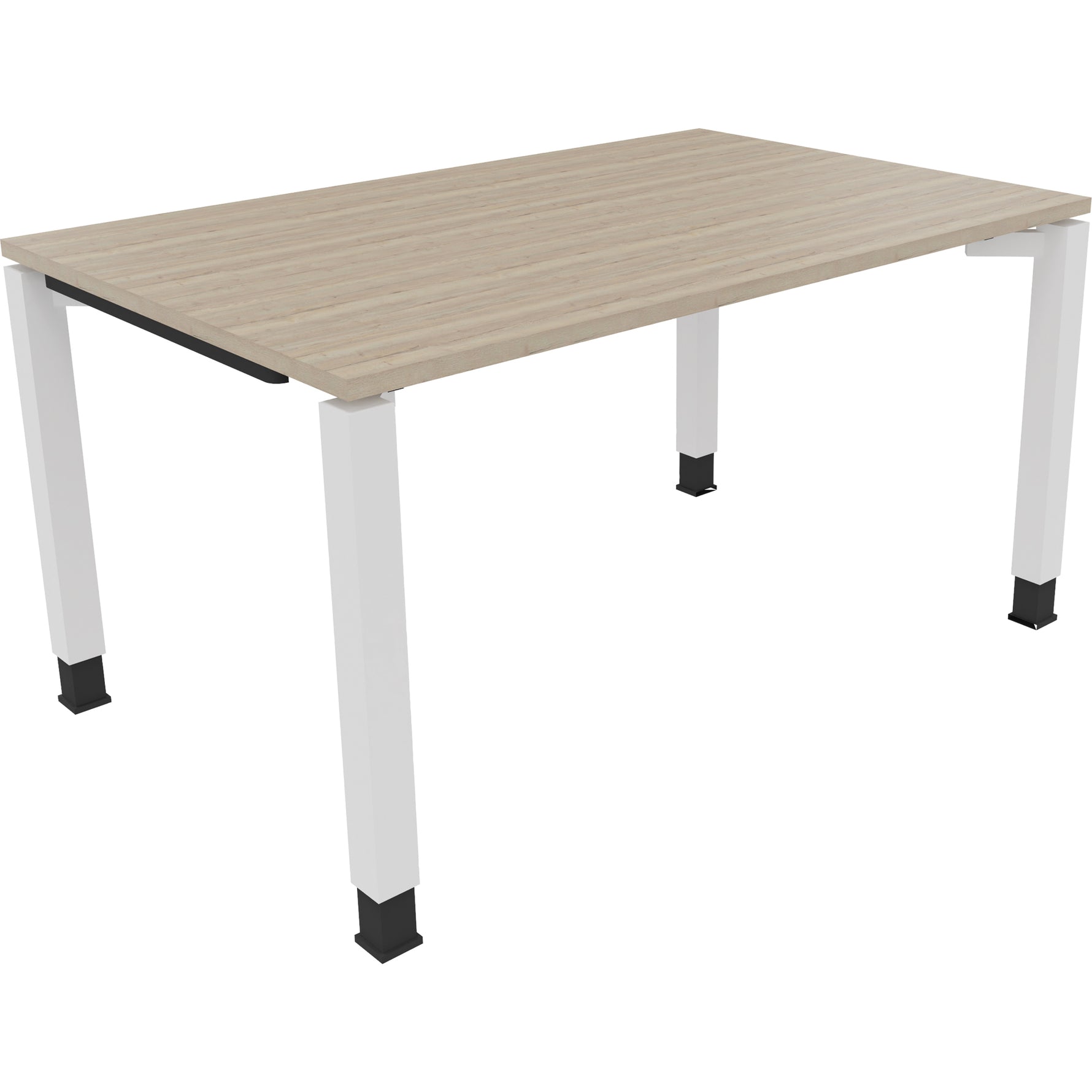 Neutralware Schreibtisch all in one 1.400 x 680-820 x 900 mm (B x H x T) Vierfuß Quadratrohr eiche natur – Produktbild 3