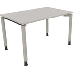 Neutralware Schreibtisch all in one 1.200 x 680-820 x 800 mm (B x H x T) Vierfuß Rundrohr lichtgrau – Produktbild 2