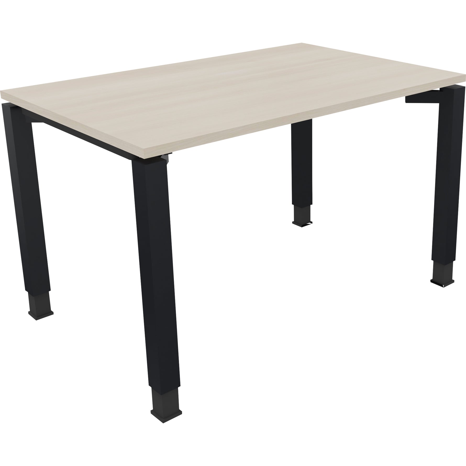 Neutralware Schreibtisch all in one 1.200 x 680-820 x 800 mm (B x H x T) Vierfuß Quadratrohr akazie hell