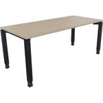 Neutralware Schreibtisch all in one 1.800 x 680-820 x 800 mm (B x H x T) Vierfuß Quadratrohr eiche natur