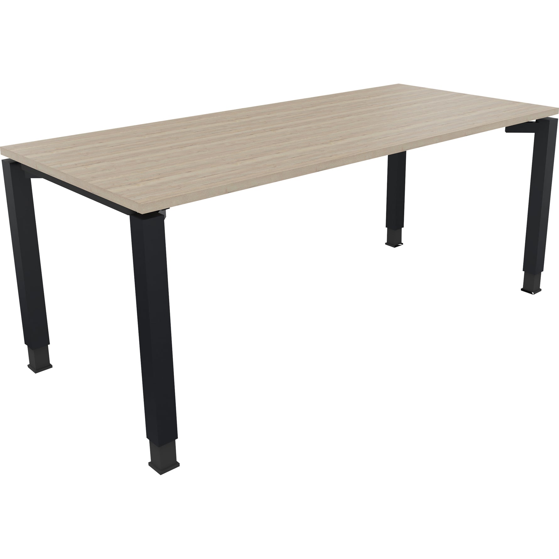 Neutralware Schreibtisch all in one 1.800 x 680-820 x 800 mm (B x H x T) Vierfuß Quadratrohr eiche natur