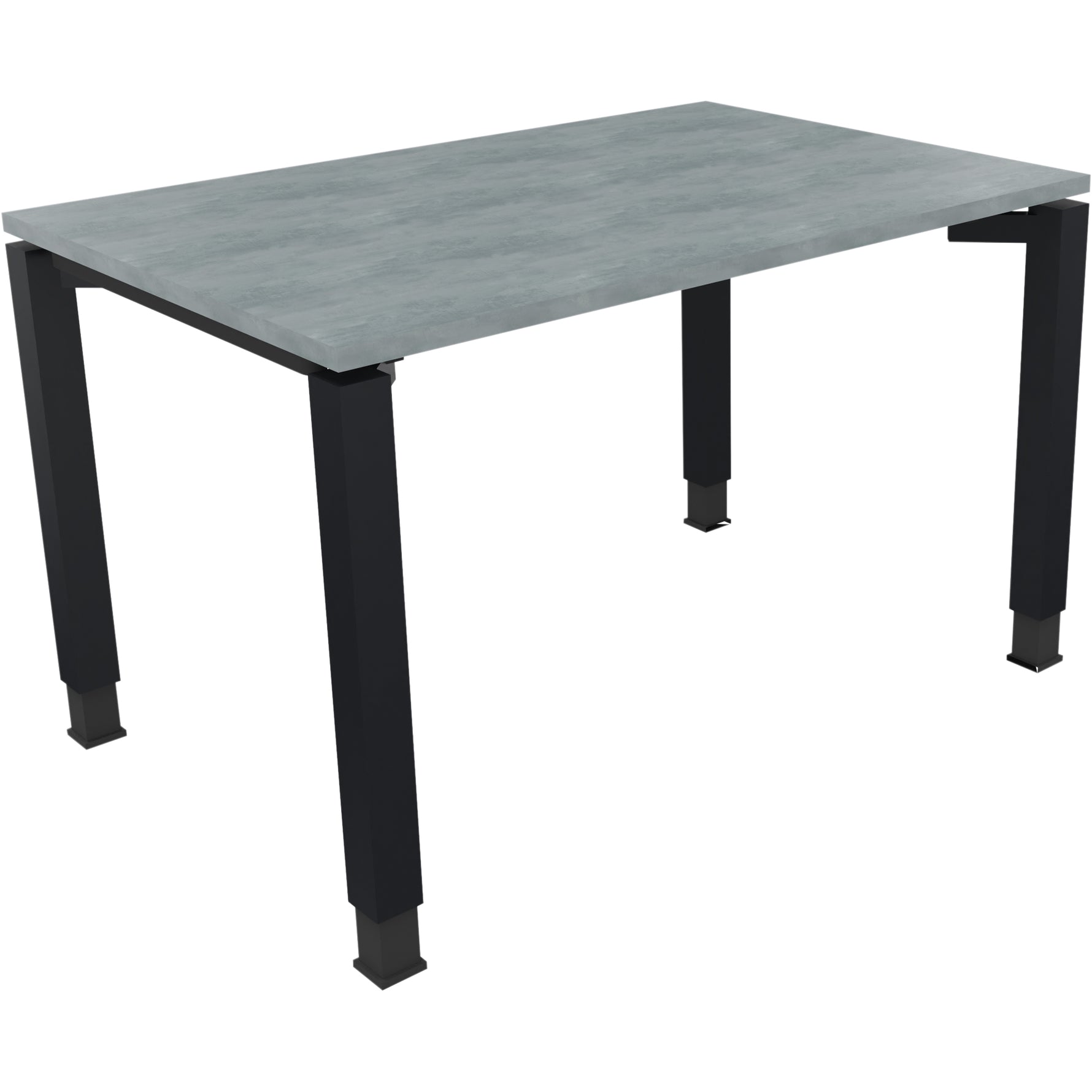 Neutralware Schreibtisch all in one 1.200 x 680-820 x 800 mm (B x H x T) Vierfuß Quadratrohr beton hell – Produktbild 2