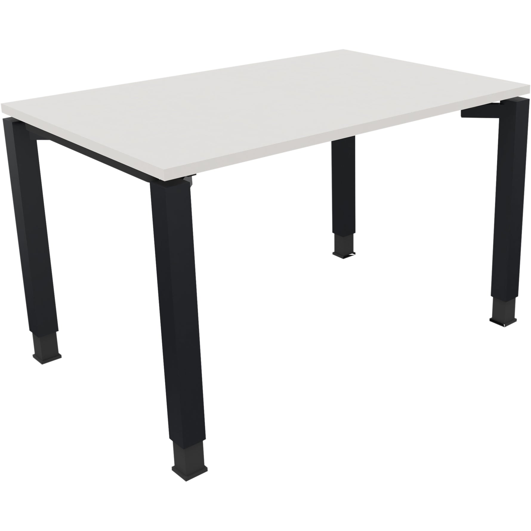 Neutralware Schreibtisch all in one 1.200 x 680-820 x 800 mm (B x H x T) Vierfuß Quadratrohr diamantweiß