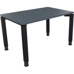 Neutralware Schreibtisch all in one 1.200 x 680-820 x 800 mm (B x H x T) Vierfuß Quadratrohr lavagrau