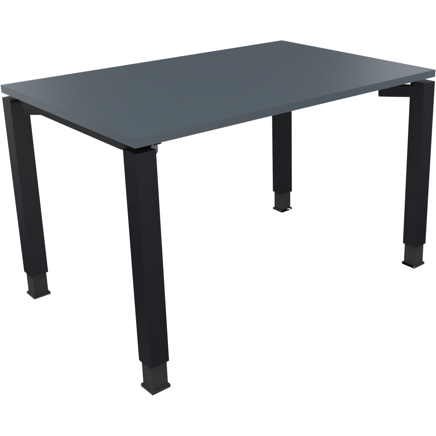 Neutralware Schreibtisch all in one 1.200 x 680-820 x 800 mm (B x H x T) Vierfuß Quadratrohr lavagrau