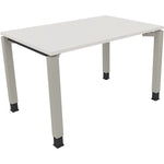 Neutralware Schreibtisch all in one 1.200 x 680-820 x 800 mm (B x H x T) Vierfuß Quadratrohr diamantweiß – Produktbild 2