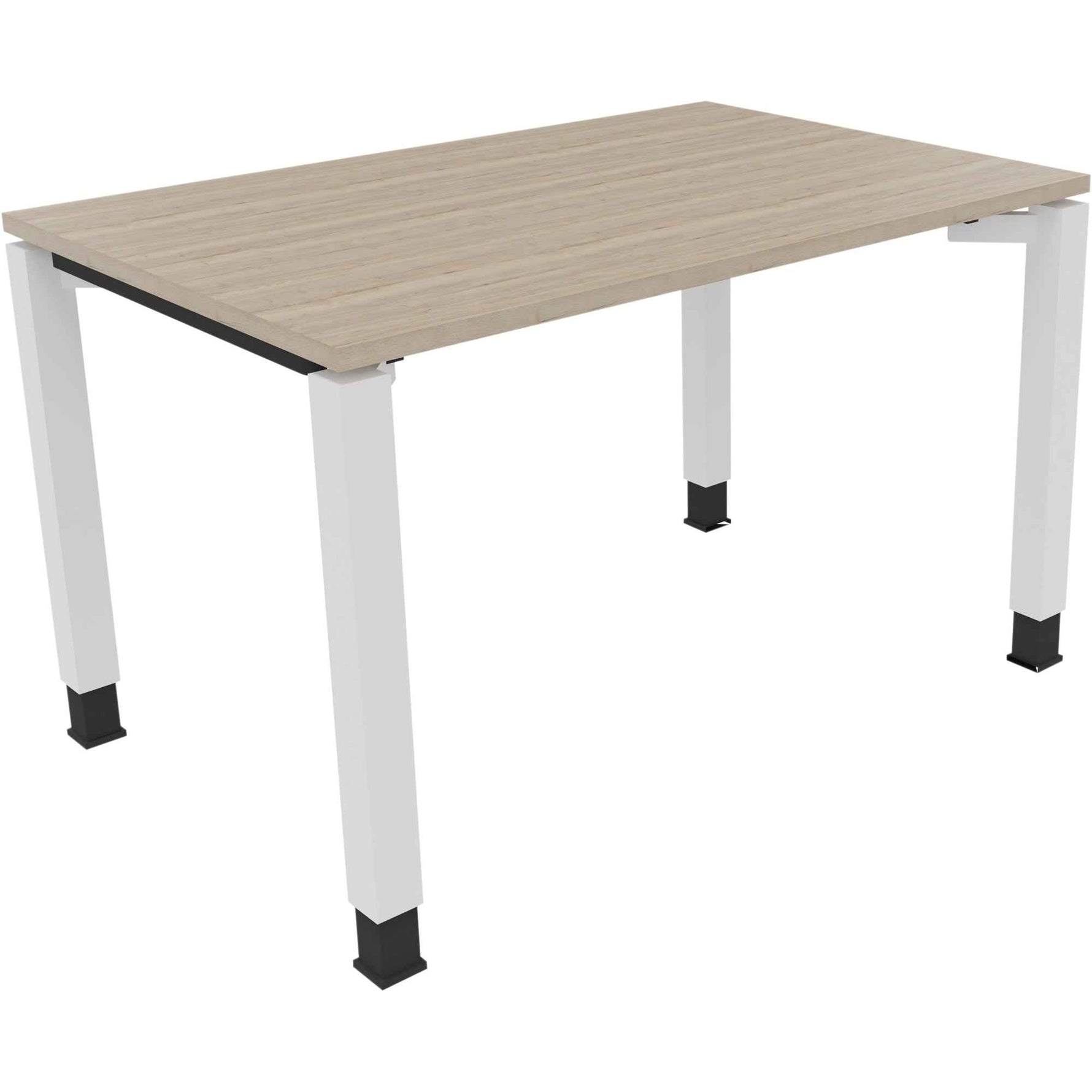 Schreibtisch all in one 1.200 x 680-820 x 800 mm (B x H x T) Vierfuß Quadratrohr eiche natur