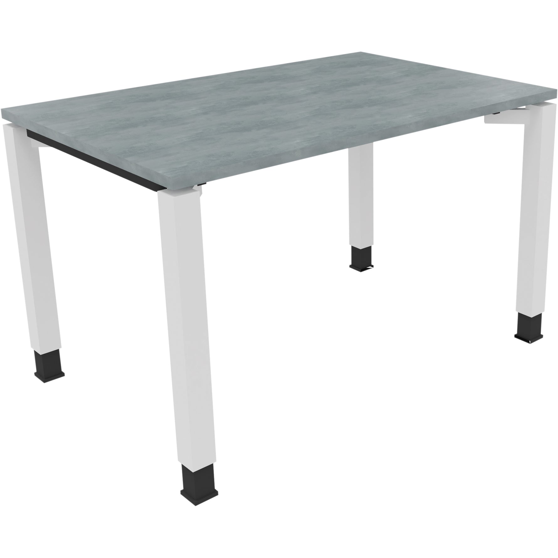 Neutralware Schreibtisch all in one 1.200 x 680-820 x 800 mm (B x H x T) Vierfuß Quadratrohr beton hell