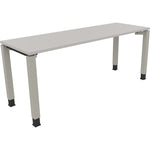 Neutralware Schreibtisch all in one 1.800 x 680-820 x 600 mm (B x H x T) Vierfuß Quadratrohr lichtgrau