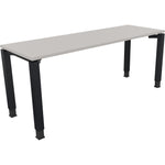 Neutralware Schreibtisch all in one 1.800 x 680-820 x 600 mm (B x H x T) Vierfuß Quadratrohr lichtgrau – Produktbild 2