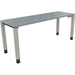 Neutralware Schreibtisch all in one 1.800 x 680-820 x 600 mm (B x H x T) Vierfuß Quadratrohr beton hell
