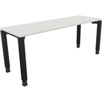Neutralware Schreibtisch all in one 1.800 x 680-820 x 600 mm (B x H x T) Vierfuß Quadratrohr diamantweiß
