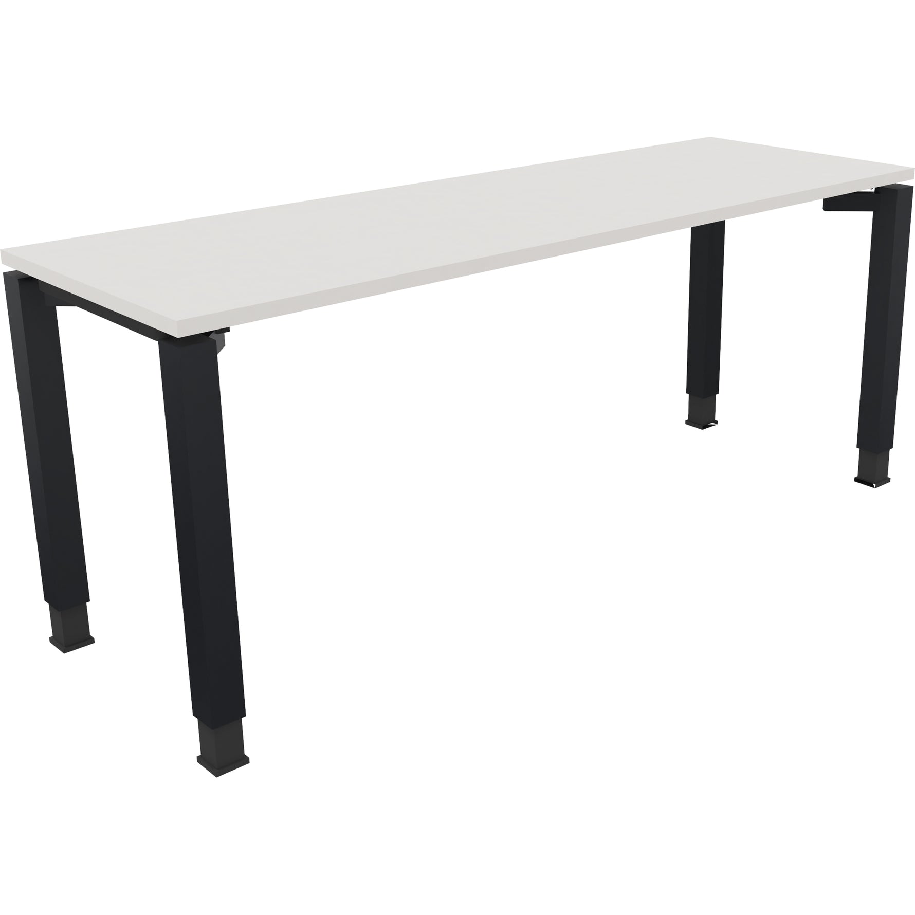 Neutralware Schreibtisch all in one 1.800 x 680-820 x 600 mm (B x H x T) Vierfuß Quadratrohr diamantweiß