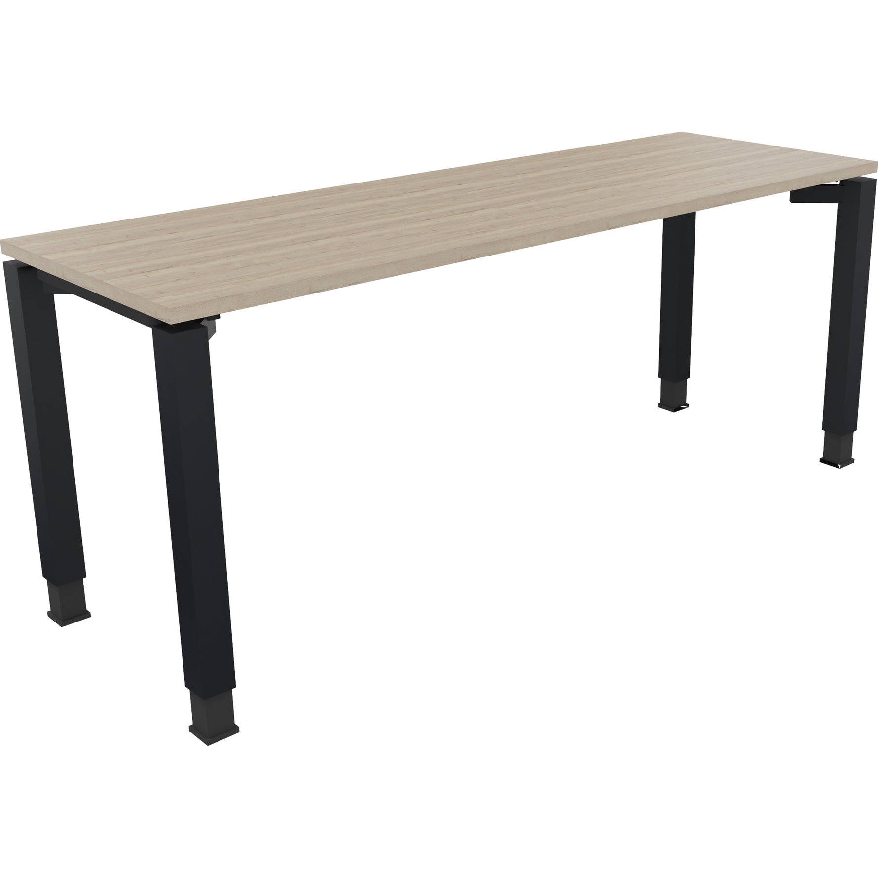 Neutralware Schreibtisch all in one 1.800 x 680-820 x 600 mm (B x H x T) Vierfuß Quadratrohr eiche natur