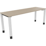 Neutralware Schreibtisch all in one 1.800 x 680-820 x 600 mm (B x H x T) Vierfuß Quadratrohr eiche natur – Produktbild 3