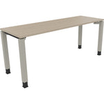Neutralware Schreibtisch all in one 1.800 x 680-820 x 600 mm (B x H x T) Vierfuß Quadratrohr eiche natur – Produktbild 2