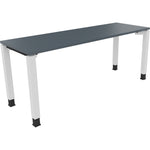 Neutralware Schreibtisch all in one 1.800 x 680-820 x 600 mm (B x H x T) Vierfuß Quadratrohr lavagrau – Produktbild 3
