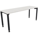 Neutralware Schreibtisch all in one 1.800 x 680-820 x 600 mm (B x H x T) Vierfuß Rundrohr diamantweiß