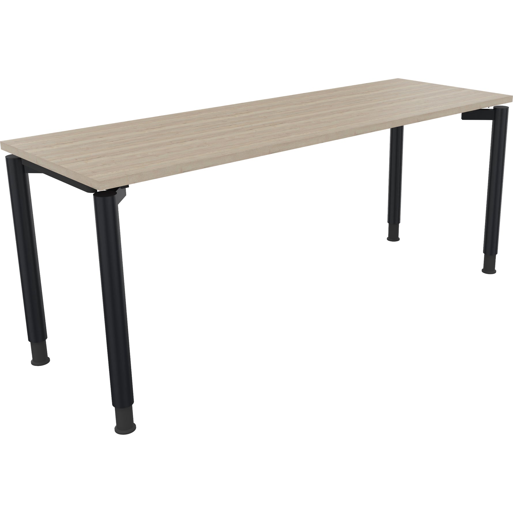 Neutralware Schreibtisch all in one 1.800 x 680-820 x 600 mm (B x H x T) Vierfuß Rundrohr eiche natur