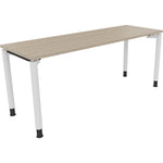 Neutralware Schreibtisch all in one 1.800 x 680-820 x 600 mm (B x H x T) Vierfuß Rundrohr eiche natur – Produktbild 3