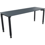 Neutralware Schreibtisch all in one 1.800 x 680-820 x 600 mm (B x H x T) Vierfuß Rundrohr lavagrau